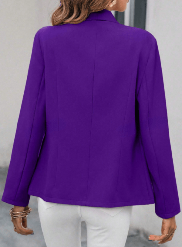 Blazer de cuello esmoquin con botón - Imagen 3