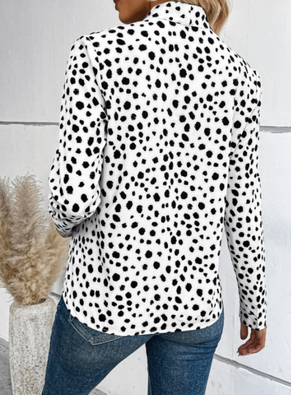 Camisa de cuello con cordón con estampado - Imagen 2
