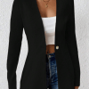 Blazer unicolor con botón frontal