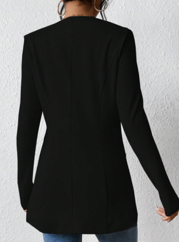 Blazer unicolor con botón frontal - Imagen 2