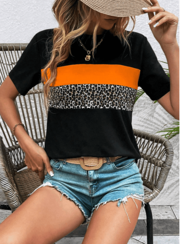 Camisa con estampado de leopardo