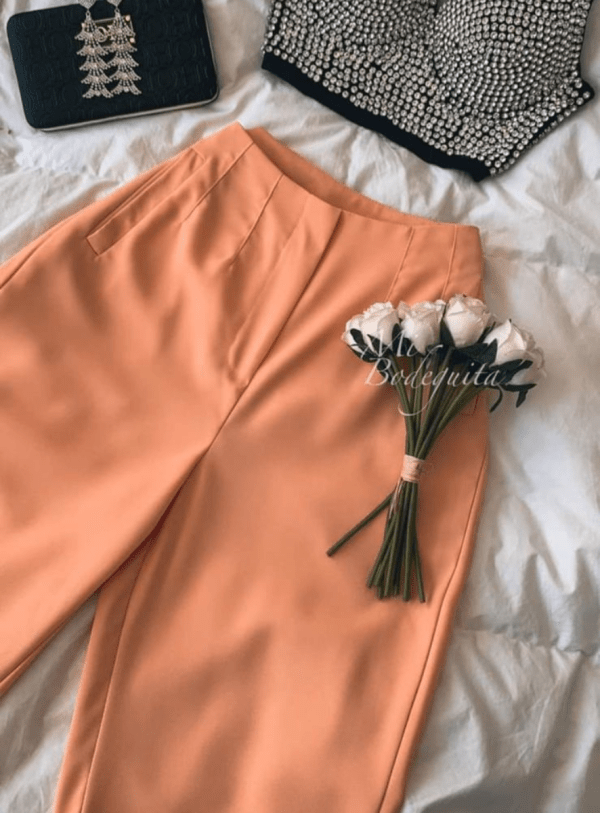 Pantalón tipo Zara con pinzas liso - Imagen 5