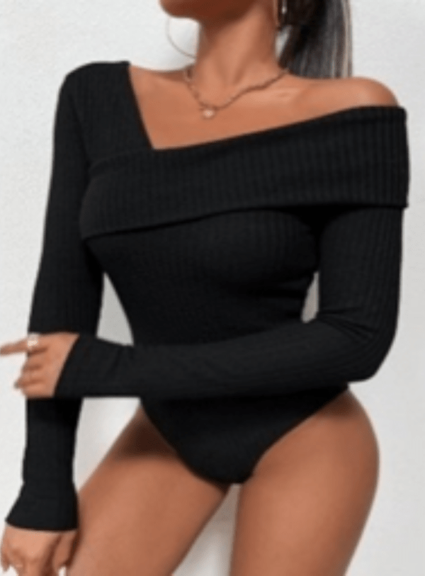 Body estilo camisa de cuello asimétrico - Imagen 4