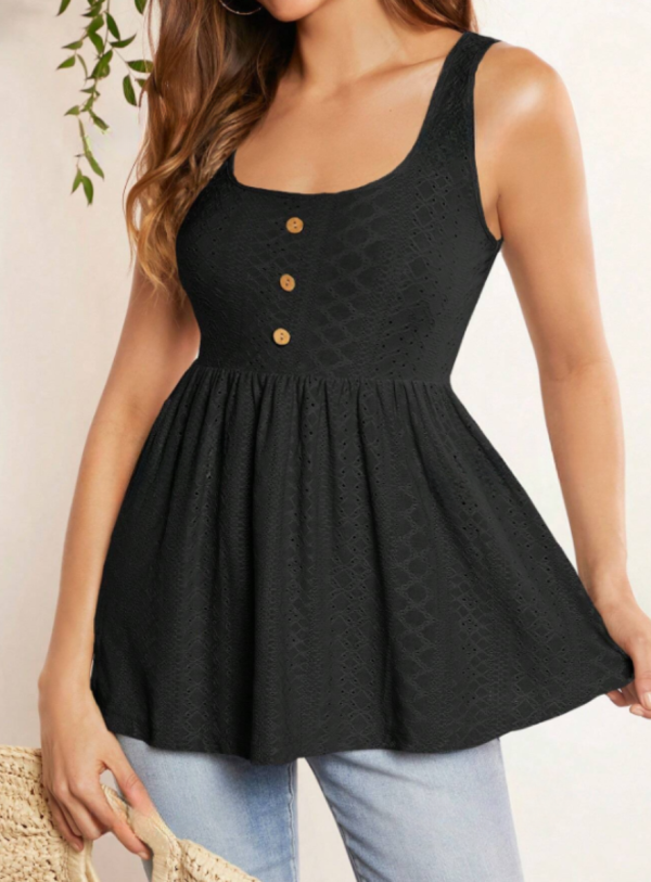 Blusa tank con botón delantero schiffy - Imagen 4
