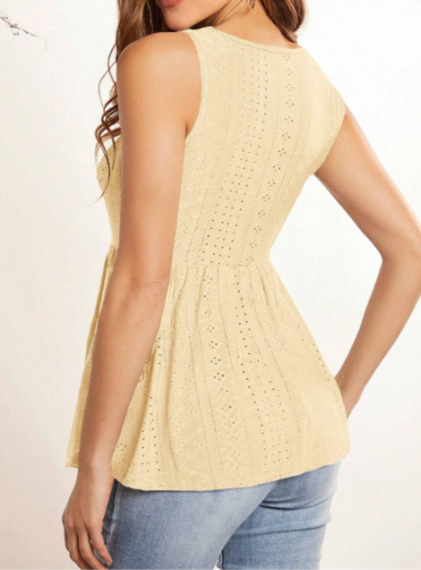 Blusa tank con botón delantero schiffy - Imagen 2