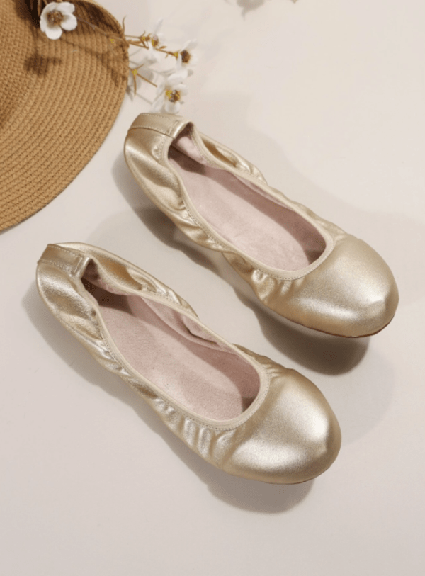 Zapatillas metálicas oro rosa - Imagen 2