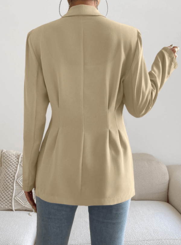 Blazer con botón de cuello esmoquin - Imagen 2