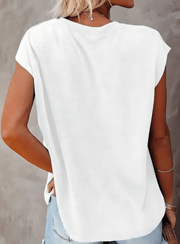 Camisa con cuello redondo de rayas - Imagen 2