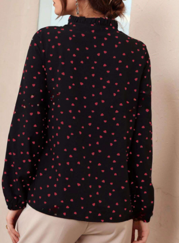Blusa con estampado de corazón - Imagen 2