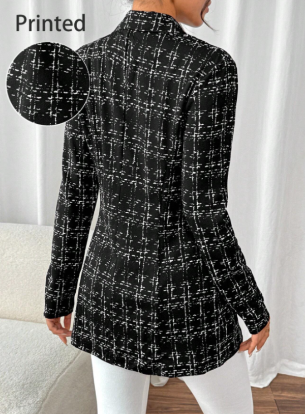 Blazer con estampado de cuadros - Imagen 2