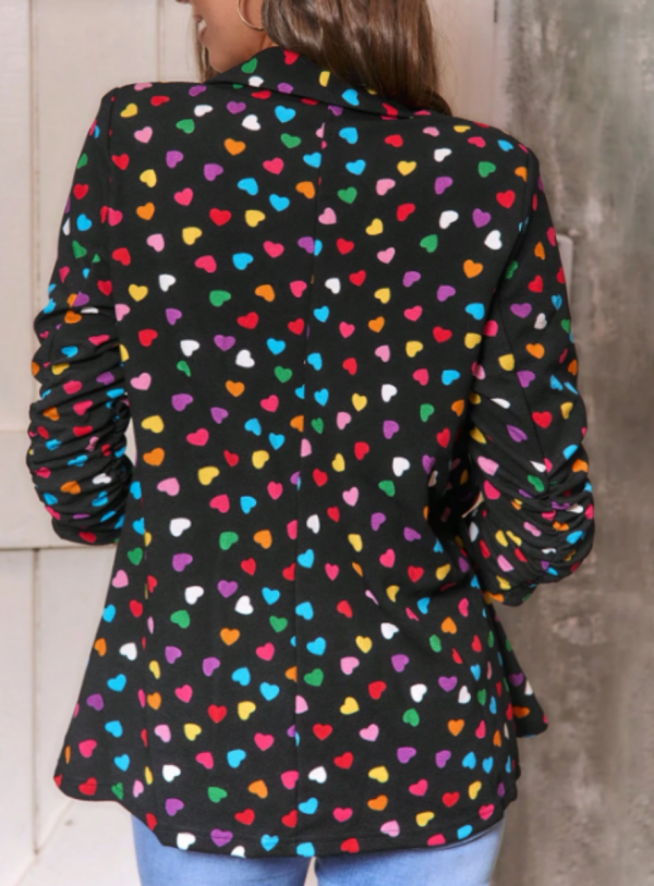 Blazer con estampado de corazón - Imagen 2